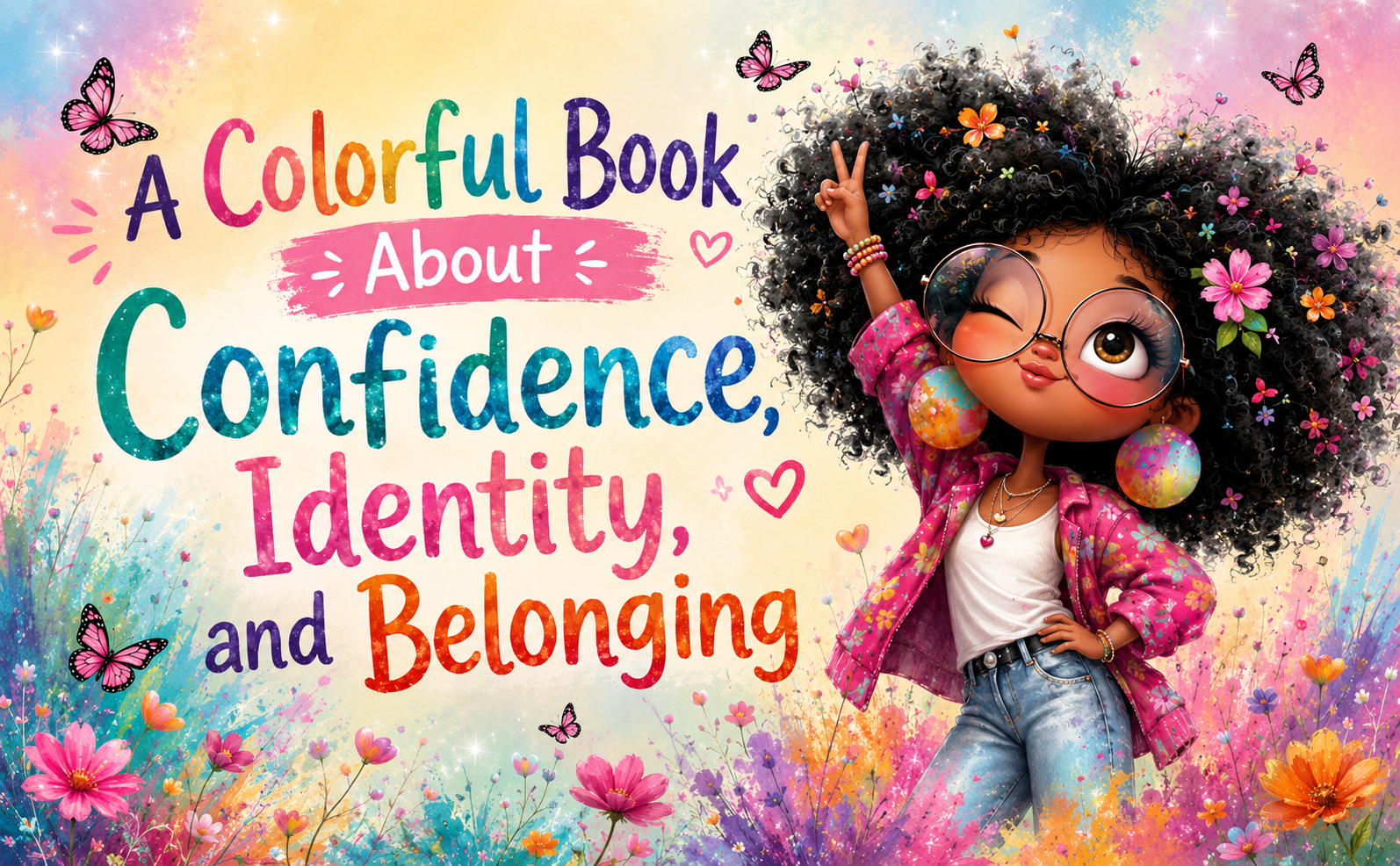 Curls, Coils, & All My Colors children feeling seen promotional artwork