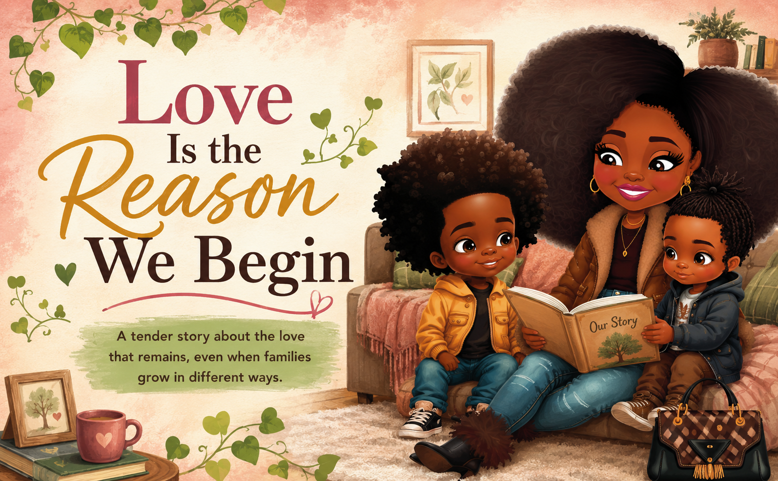 Our Family Tree family love and belonging children’s book artwork